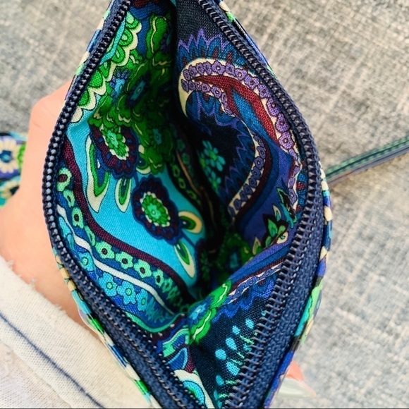 Vera Bradley Frill Blue Rhapsody Bow Swak Crossbody Detachable Strap Clutch Bag - Picture 3 of 5